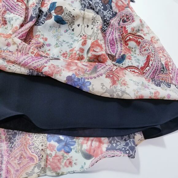 Adrianna Papell Printed SILK Halter Fit & Flare Dress - Picture 8 of 12